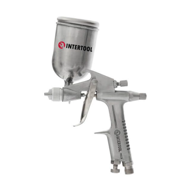 Пневмопистолет лакокрасочный HP Intertool верхний бак 200 мл x 0.5 мм (PT-0301) - Фото 4 Пневмопистолет лакокрасочный HP Intertool верхний бак 200 мл x 0.5 мм (PT-0301) - изображение 4