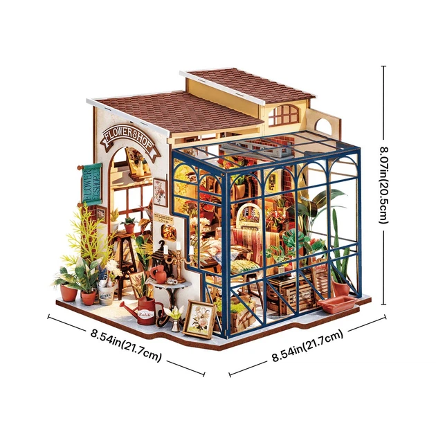 Конструктор 3D міні-будинок Robotime Rolife Emily’s Flower Shop DG145 - изображение 7