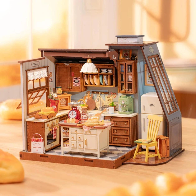 Конструктор 3D міні-будинок Robotime Rolife Baking Kitchen DG172 - зображення 2