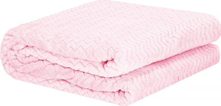Покривало Springos двостороннє зигзаг світло-рожеве 160x200 см (5907719421162) - зображення 3