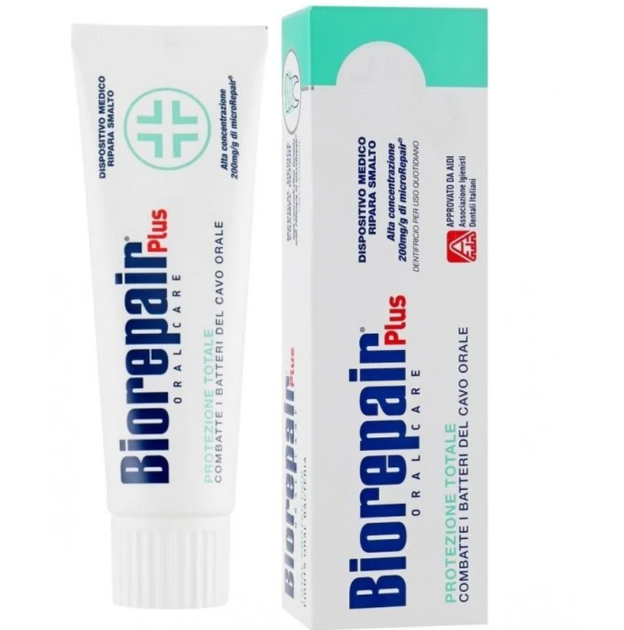 Зубна паста Biorepair Plus "Професійний захист та відновлення" 75 мл. - Фото 1 Зубна паста Biorepair Plus "Професійний захист та відновлення" 75 мл. - зображення 1