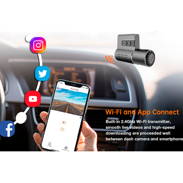 Автомобильный видеорегистратор 2К для Android магнитол Wi-Fi Terra HD-X7, 2К (2560×1440p) - изображение 9