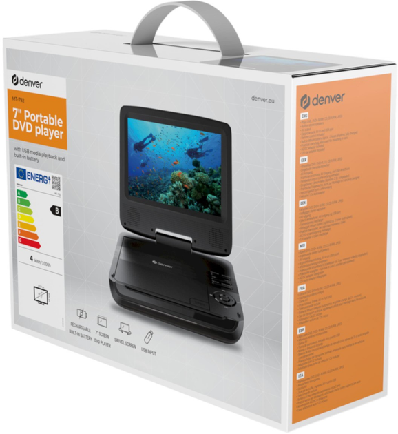 Przenośny odtwarzacz DVD Denver MT-792 Black (5706751068089) - obraz 8