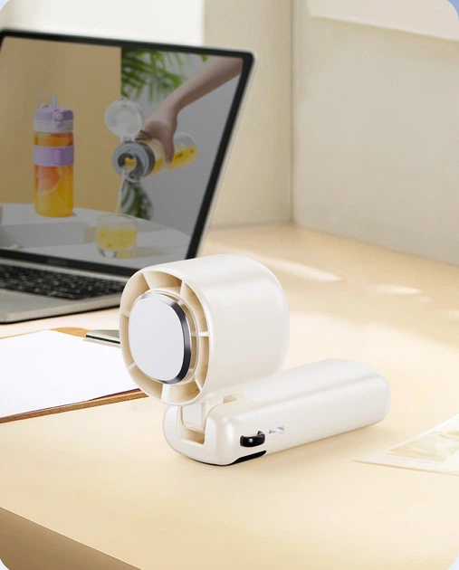 Вентилятор ручной с аккумулятором и дисплеем OG Strong wind High-Speed Fan S27 (с охлаждением) Темно-серый - изображение 5