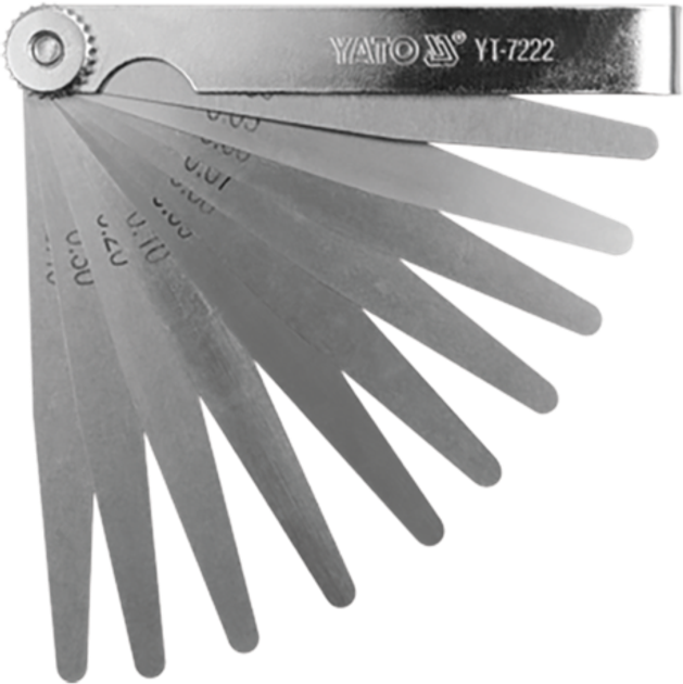 Szczelinomierz YATO 0.02-1 mm 17 szt (YT-7220) - obraz 2