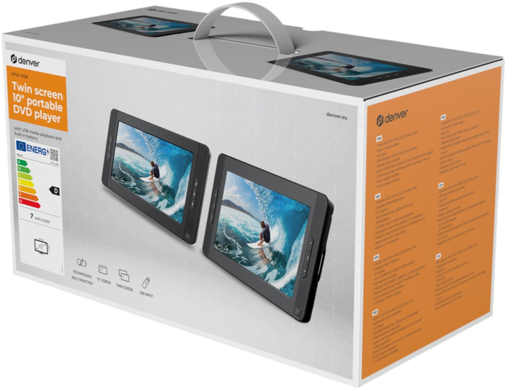 Przenośny odtwarzacz DVD Denver MTW-1098 Black (5706751068065) - obraz 14