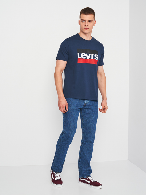 Koszulka męska bawełniana Levi's Sportswear Logo 39636-0003 XL Granatowa (5400537536310) - obraz 3