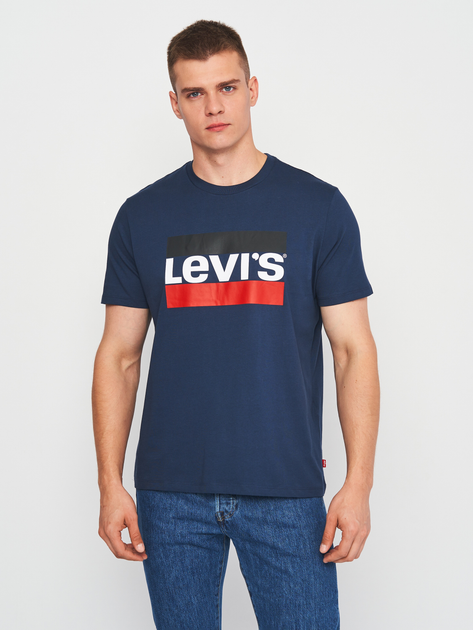 Koszulka męska bawełniana Levi's Sportswear Logo 39636-0003 L Granatowa (5400537535191) - obraz 1