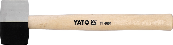 Młotek gumowy Yato z drewnianym trzonkiem 340 g YT-4601 (5906083946011) - obraz 1