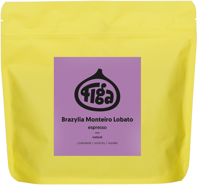 Кава в зернах Figa Coffee Brazylia Monteiro Lobato Natural Espresso 250 г (5907127038525) - зображення 1
