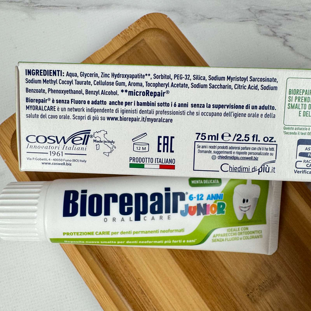 Дитяча зубна паста BIOREPAIR Junior Джуніор от 6-12 лет 75 мл - зображення 2