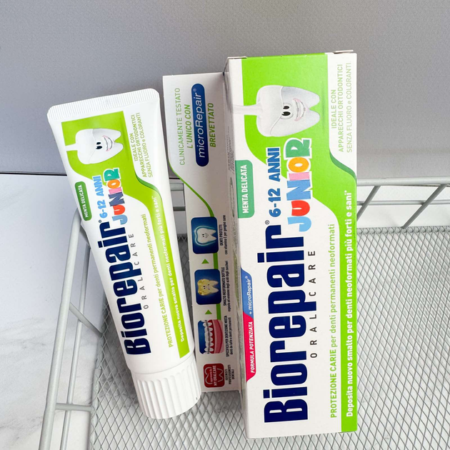 Дитяча зубна паста BIOREPAIR Junior Джуніор от 6-12 лет 75 мл - зображення 3