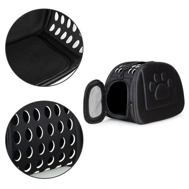 Duży transporter Petsi dla kota psa torba podróżna czarna (ME01-01 BLACK) - obraz 7