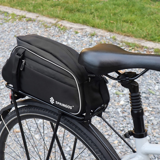 Torba rowerowa na bagażnik Springos BA0092 12L Czarna (5907719498041) - obraz 20