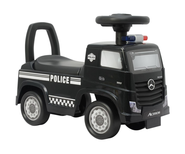 Pojazd dla dzieci Milly Mally Mercedes-Benz Actros Police Czarny (5901761129427) - obraz 3
