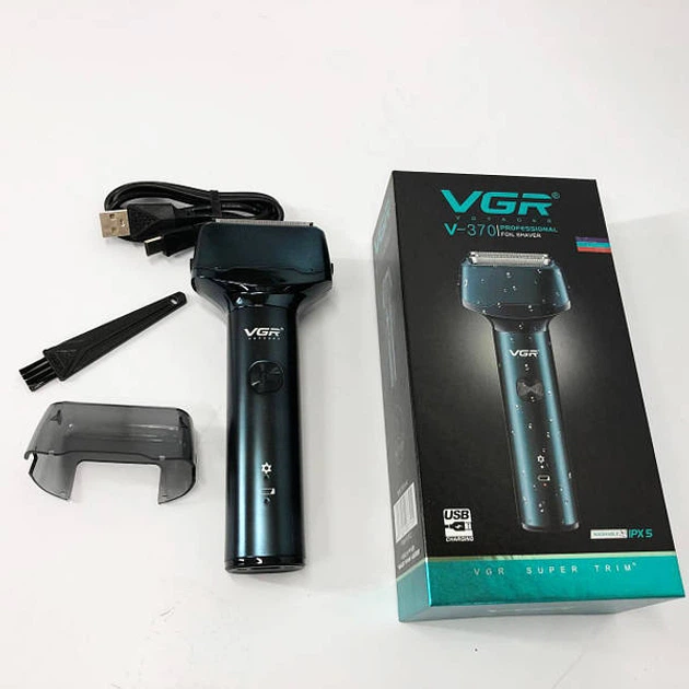 Електробритва Шейвер VGR V-370 PRO IPX5 Waterproof Dark Green - зображення 10
