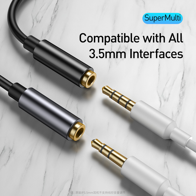 Adapter AUX Baseus L54 Type-C do 3.5 mm Grey (CATL54-0G) - obraz 12