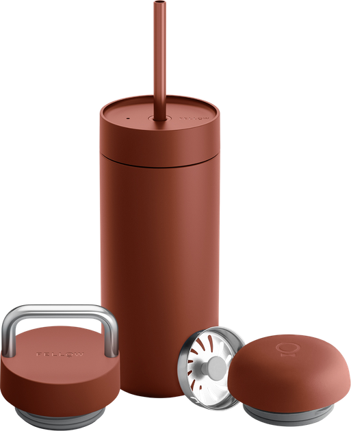 Kubek termiczny Fellow Carter Move Mug 3 w 1 z 3 nakrętkami Sienna 473 ml (840228807407) - obraz 1
