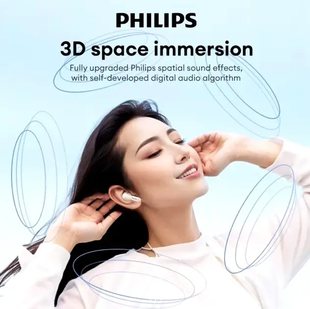Наушники Philips TAT1199 для стиля (TWS, ANC, 24 часа, Bluetooth 5.4, белые) - изображение 5