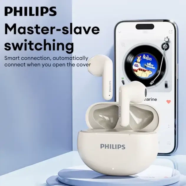 Наушники Philips TAT1199 для стиля (TWS, ANC, 24 часа, Bluetooth 5.4, белые) - изображение 6