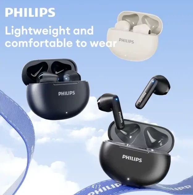 Наушники Philips TAT1199 для стиля (TWS, ANC, 24 часа, Bluetooth 5.4, белые) - изображение 7
