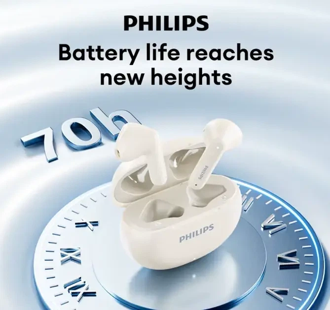 Наушники Philips TAT1199 для стиля (TWS, ANC, 24 часа, Bluetooth 5.4, белые) - изображение 8