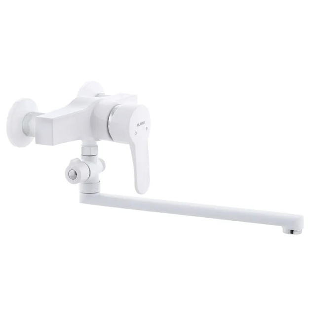 Смеситель для ванны Plamix Mario-006 White (без шланга и лейки) (PM0560) - Фото 1 Смеситель для ванны Plamix Mario-006 White (без шланга и лейки) (PM0560) - изображение 1