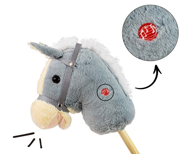 Koń na kiju Milly Mally Hobby Grey (5901761127355) - obraz 5