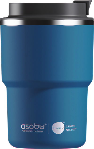 Kubek termiczny Asobu Mini Pick Me Up Niebieski 360 ml (842591052866) - obraz 1