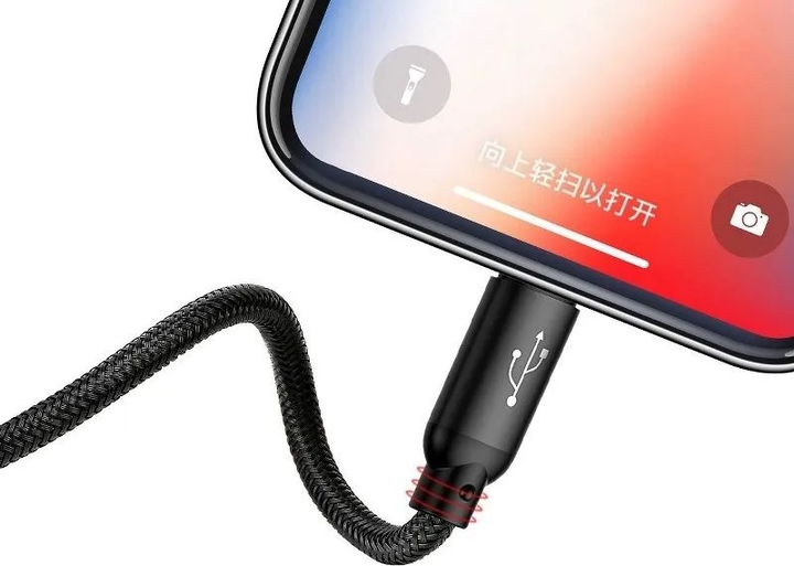 Кабель Baseus Three Primary Colors USB  to USB Type-C + Lightning + microUSB 0.3 м 3.5A Black (CAMLT-ASY01) - зображення 7