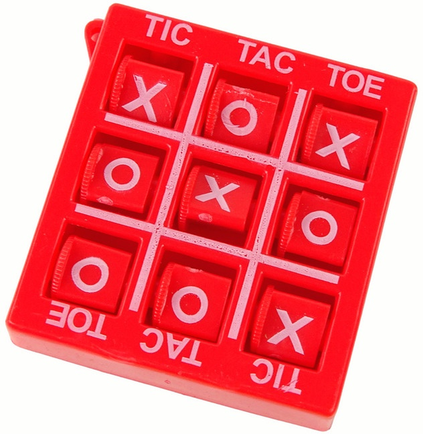 Gra planszowa Lean Toys Kółko i krzyżyk Czerwona 4.5 cm (5905679075463) - obraz 1