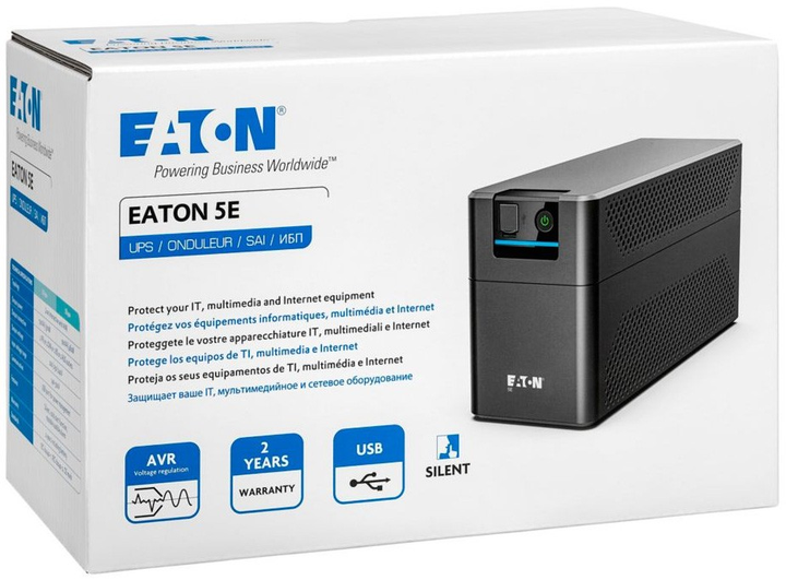 Zasilacz awaryjny Eaton 5E 900 USB FR G2 480V/900VA (3553340704253) - obraz 4