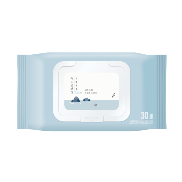 1025 Dokdo Cleansing Tissue 30 sheets Очищувальні серветки з морською водою 30 шт Round lab - Фото 1 1025 Dokdo Cleansing Tissue 30 sheets Очищувальні серветки з морською водою 30 шт Round lab - изображение 1