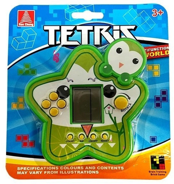 Zabawka interaktywna Lean Toys Konsola Tetris Gwiazdka Zielona (5902808159902) - obraz 1
