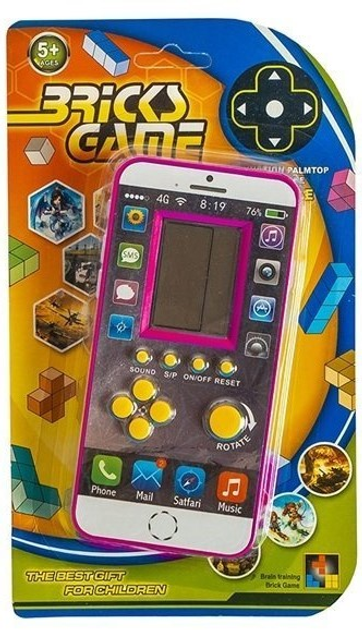 Інтерактивна іграшка Lean Toys Консоль Тетріс Мобільник Рожева (5905884457931) - зображення 1