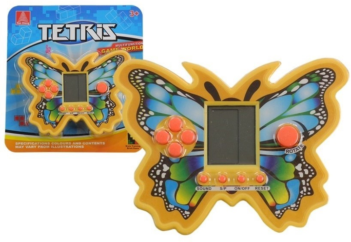 Zabawka interaktywna Lean Toys Konsola Tetris Motyl Żółta (5902808159865) - obraz 2