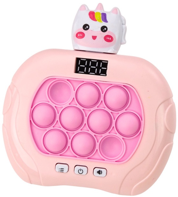 Сенсорна гра Lean Toys Pop-it Консоль Єдиноріг Рожева (5905991013235) - зображення 3