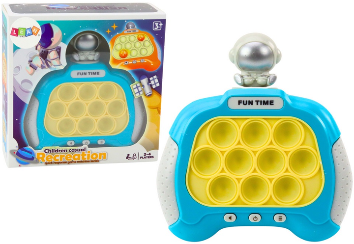 Сенсорна гра Lean Toys Pop-it Консоль Космонавт Блакитна (5905991016465) - зображення 2