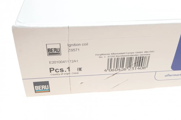Котушка запалювання BERU ZS571 Chevrolet Cruze, Aveo 25186686, 96476979 - зображення 6