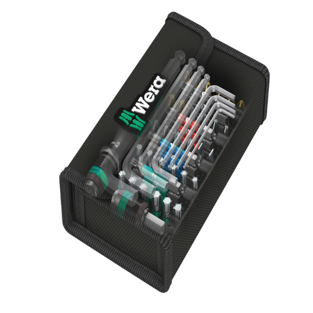 Отвертка Wera Kraftform Kompakt 100 со сменными битами 24 в 1 90мм+ключи Г-обр. 1.5-8мм (05057460001) - изображение 2