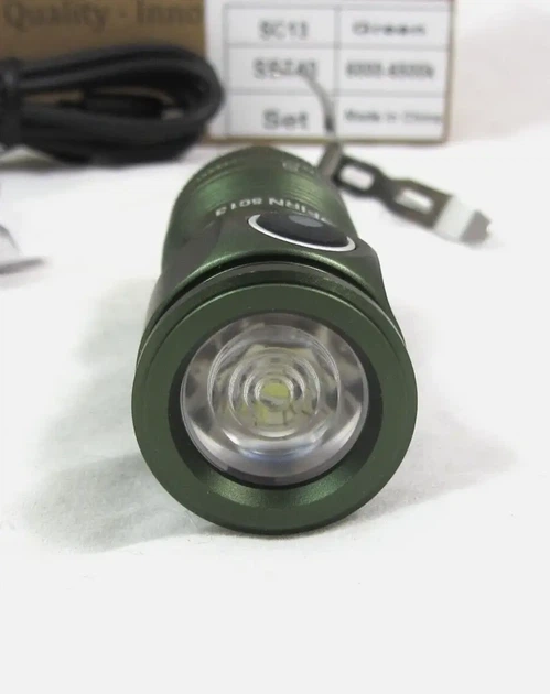 Мини карманный ручной фонарик Sofirn SC13 Green (1300Лм, 217м, 1*18350) - изображение 7