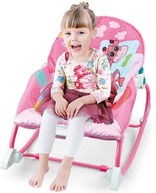 Kołyska-bujaczek Lean Toys 2w1 Różowa 8296 (5903802456752) - obraz 5