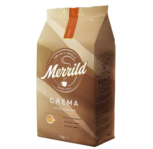 Кофе в зернах Merrild Cremа упаковка вес 1 кг - Фото 1 Кофе в зернах Merrild Cremа упаковка вес 1 кг - изображение 1