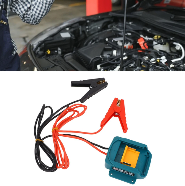 Адаптер Makita 18V на клеммы с крокодилами 12V LXT - Фото 4 Адаптер Makita 18V на клеммы с крокодилами 12V LXT - изображение 4