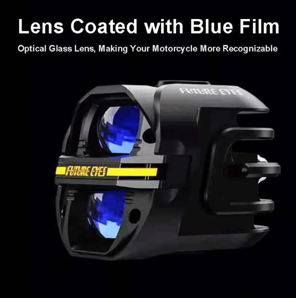 Мотофари Future Eyes X80 LED 120W ближнє жовтий / дальнє білий - зображення 6