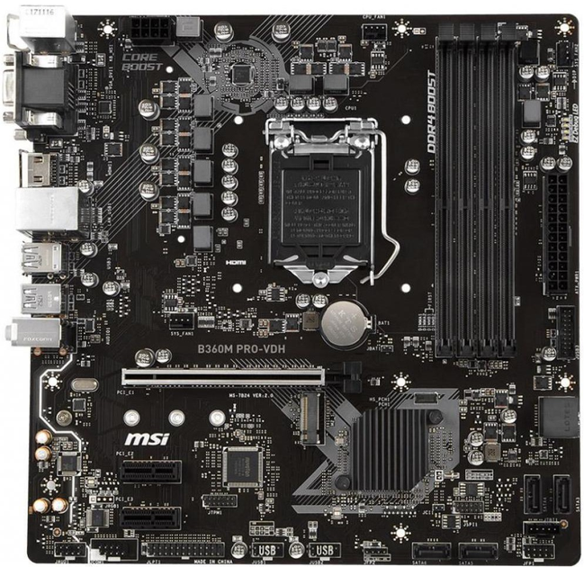 Материнская плата MSI B360M Pro-VDH (s1151, Intel B360, PCI-Ex16 ...