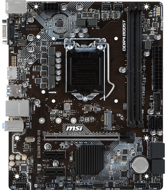 Материнская плата MSI B360M Pro-VH (s1151, Intel B360, PCI-Ex16) – фото ...