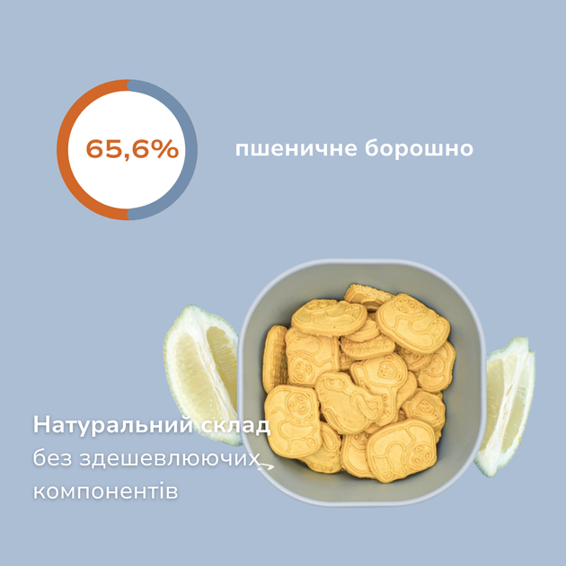 Натуральне печиво Good Gout BIO Лимонні звірятка для дітей 10 місяців, 4х80 г - Фото 3 Натуральне печиво Good Gout BIO Лимонні звірятка для дітей 10 місяців, 4х80 г - зображення 3