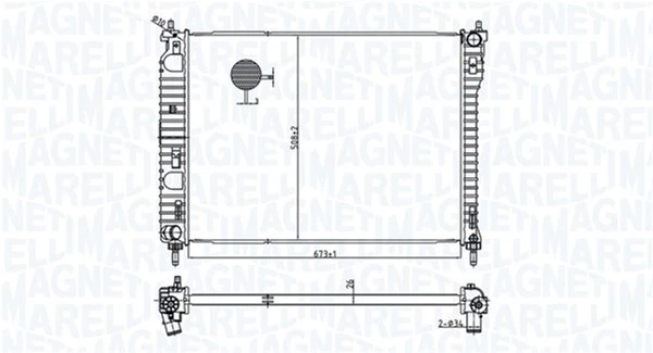 Радиатор охлаждения Magneti Marelli (350213179800) - изображение 3
