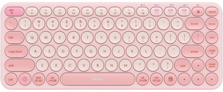 Klawiatura bezprzewodowa Baseus K01A Wireless Tri-Mode Baby Pink (6932172632977) - obraz 1